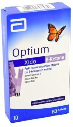 Abbott Optium Xido Paski testowe do pomiaru ciał ß-ketonowych we krwi 10 szt.