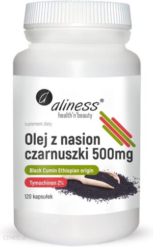 Aliness Olej Z Nasion Czarnuszki 2% 500Mg 120Kaps.