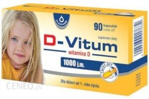 D-Vitum 1000j.m. witamina D dla dzieci po 1 roku życia 90 kaps twist-off
