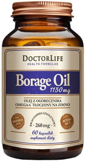 Doctor Life Borage Oil olej z ogórecznika 60 kaps