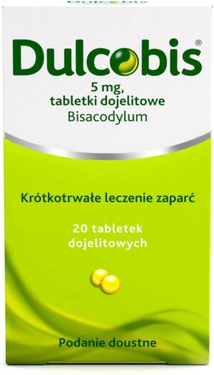 Dulcobis lek na zaparcia 5 mg x 20 tabl.