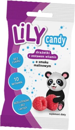 Lily Drażetki Candy Z Zestawem 10 Witamin Malina 15Szt
