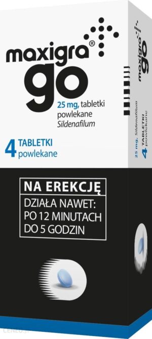 Maxigra Go 25 mg x 4 tabl. pow.