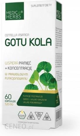 Medica Herbs Gotu Kola 520Mg Pamięć 60Kaps