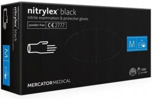 Mercator Medical Rękawice Nitrylowe Nitrylex Black M 100szt.