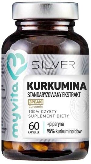 MYVITA Silver Kurkumina standaryzowany ekstrakt + piperyna 95% kurkuminoidów 60 kaps