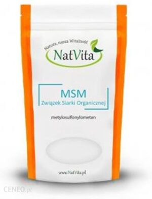 Natvita MSM Proszek Metylosulfonylometan Organiczny Związek Siarki 100% 400 g