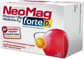 NEOMAG FORTE D3 Tabletki na niedobór magnezu i witaminy D3 50tabl