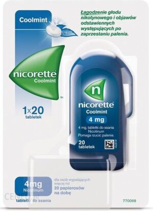 Nicorette Coolmint 4mg 20 tabletek do ssania