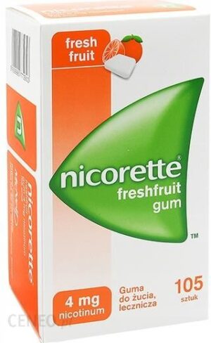 Nicorette FreshFruit Gum 4mg 105 sztuk