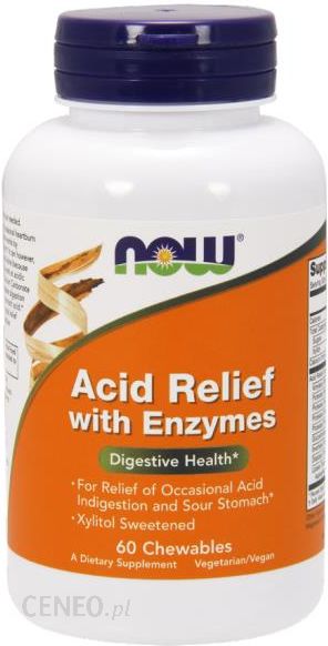 Now Foods Acid Relief with Enzymes 60 kaps.