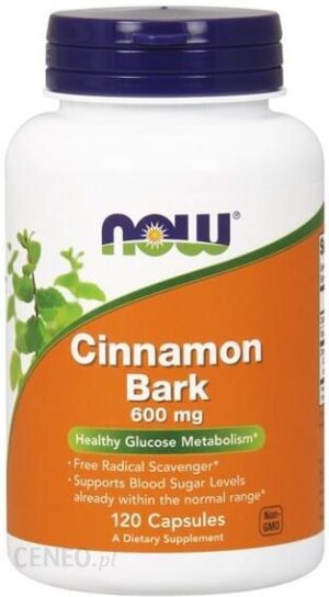 Now Foods Cinnamon Bark 600mg kora cynamonowa 120 kaps