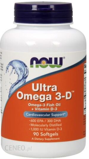 Now Foods Ultra Omega 3 with Vitamin D3 90 kaps.