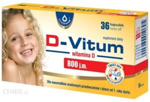 Oleofarm D-Vitum witamina D dla niemowląt 800 j.m. 36 kaps.