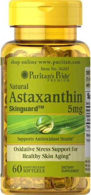 Puritan's Pride Astaksantyna 5 mg - 60 kapsułek