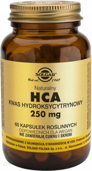 SOLGAR HCA Naturalny Kwas Hydroksycytrynowy 60 kaps.