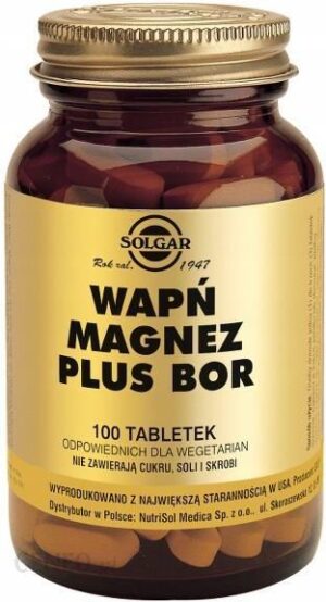 SOLGAR Wapń Magnez + Bor 100 tabl