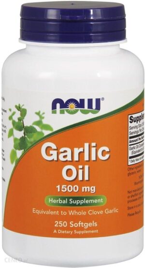 Suplement prozdrowotny - NOW Garlic Oil 1500mg 250softgel - DARMOWA DOSTAWA OD 199zł