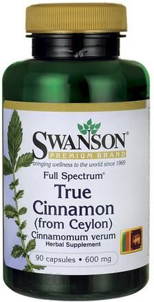 Swanson Full Spectrum True Cinnamon 600mg 90 kaps.