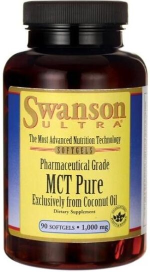 Swanson MCT Pure z oleju z kokosa 1000mg 90 kaps.