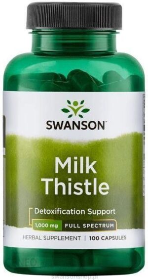 Swanson Ostropest Plamisty Milk Thistle 1000Mg100Kaps