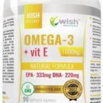 Wish Pharmaceutical Omega 3 1000mg Forte Gold EPA330 DHA220 + Witamina E 90 kaps
