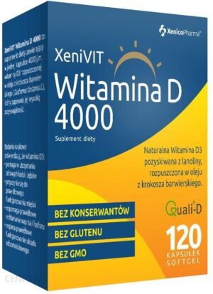 XeniVIT naturalna Witamina D3 4000 forte 120 kaps.